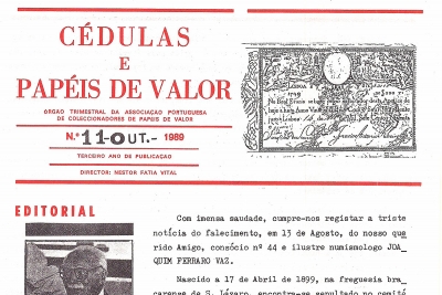 Boletim Trimestral da APCPV Edição Nº 11 - Outubro de 1989