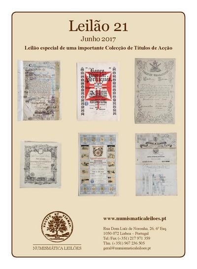 Auction nº 21 of the Auction House &quot;Numismática Leilões&quot;